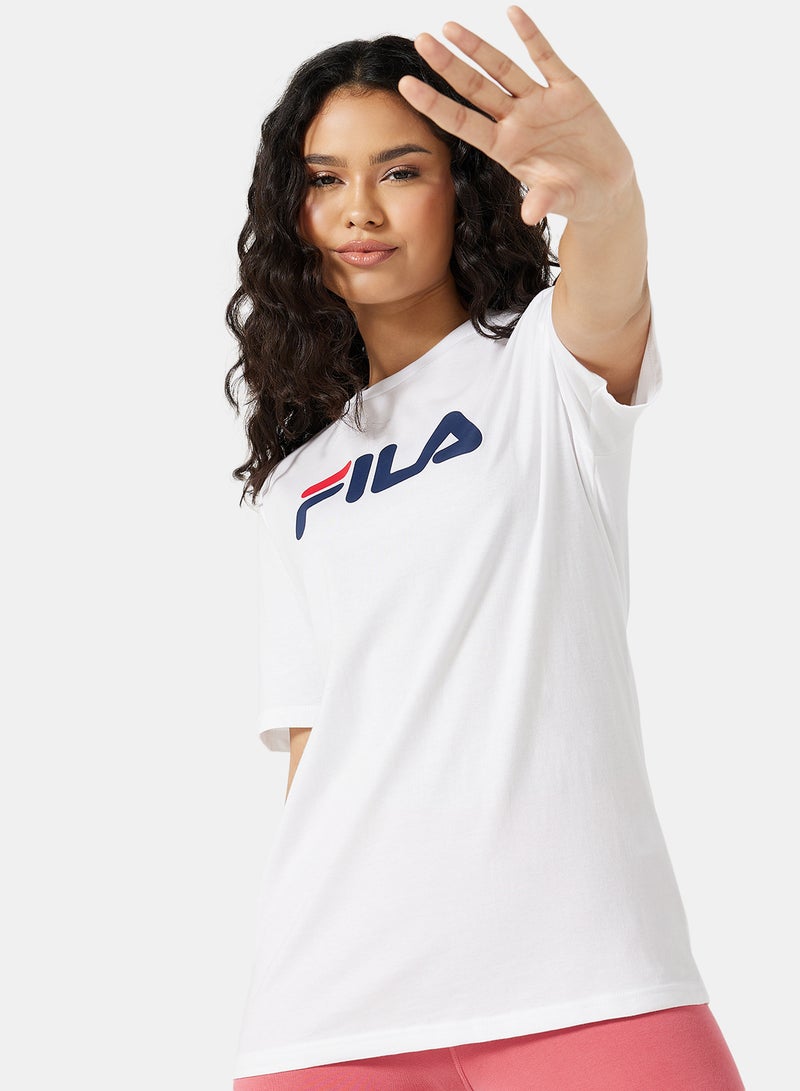 FILA Crew Neck Logo T-Shirt White - Image 3