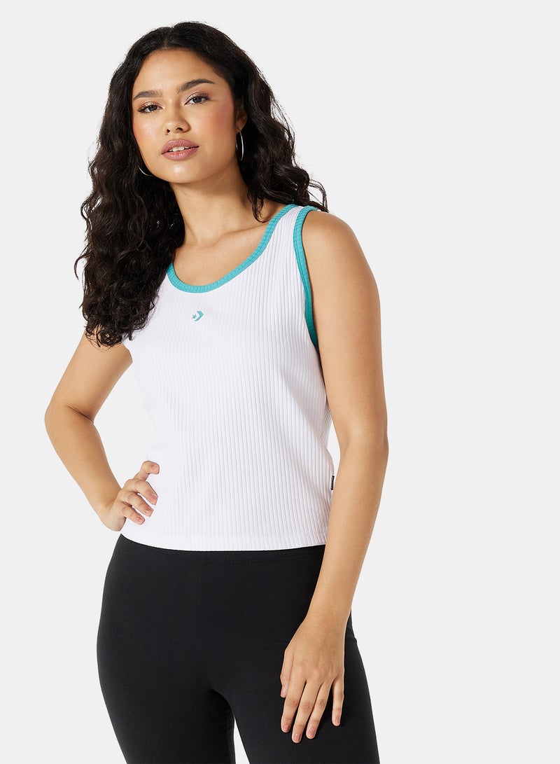 CONVERSE - Ribbed Sleeveless Vest Optical White - Image 1