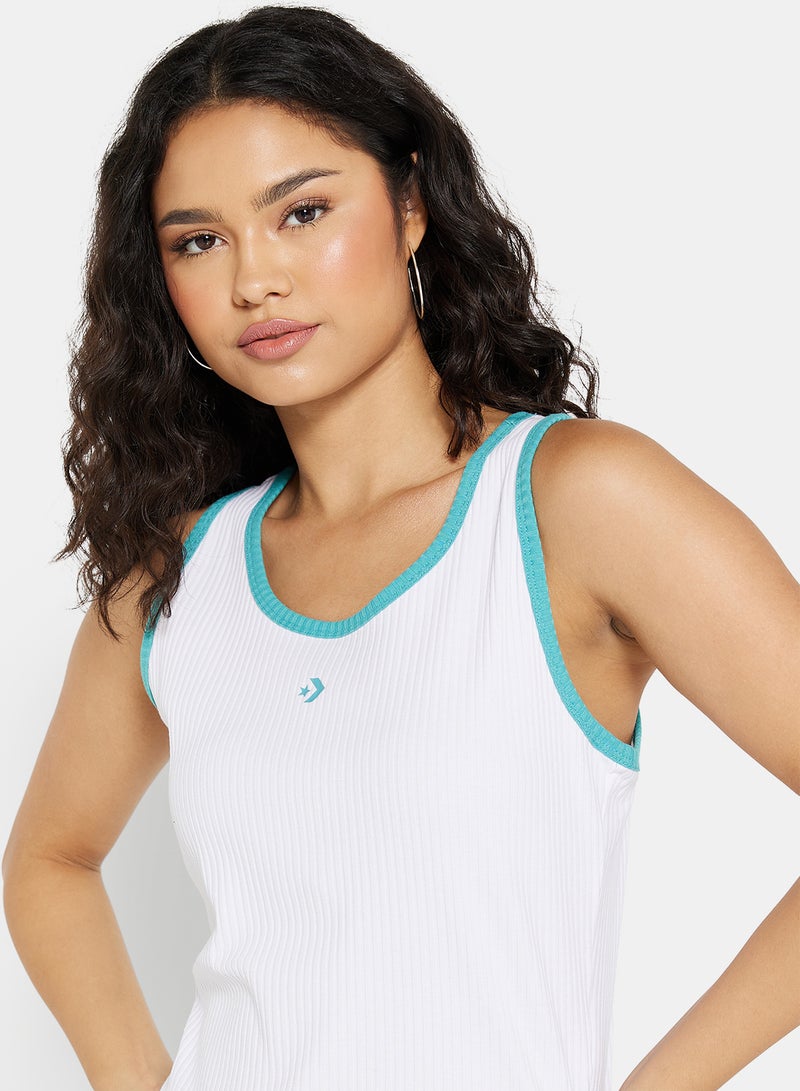 CONVERSE - Ribbed Sleeveless Vest Optical White - Image 1