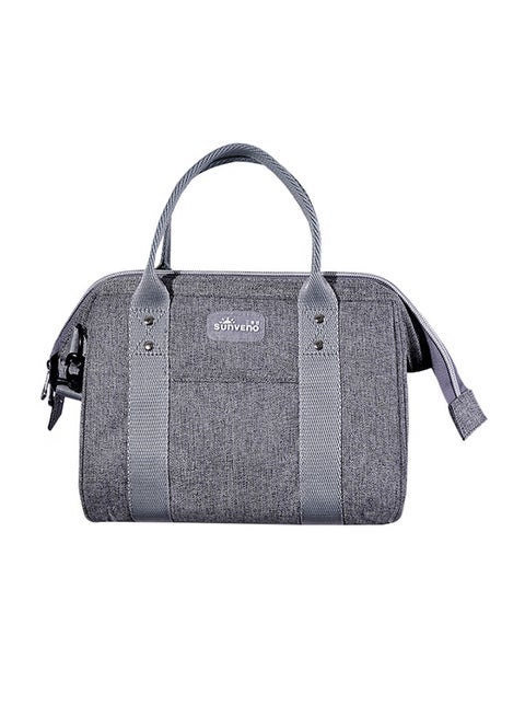 Stylish, Lightweight Mini Grab And Go Baby Diaper Bag - Grey