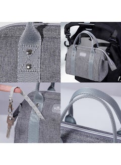 Sunveno Stylish, Lightweight Mini Grab And Go Baby Diaper Bag - Grey  - Image 4