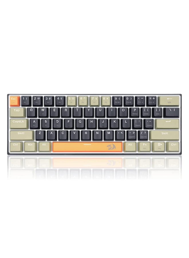 REDRAGON - Redragon K606 LAKSHMI 60% Mechanical Gaming Keyboard BROWN Switch Black and Grey - Image 1