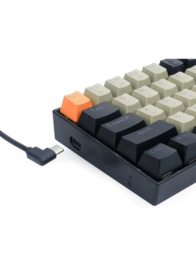 REDRAGON - Redragon K606 LAKSHMI 60% Mechanical Gaming Keyboard BROWN Switch Black and Grey - Image 1