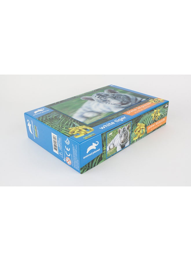 Prime 3D 63-Piece White Tiger  3D Puzzle 31x23cm  - Image 5