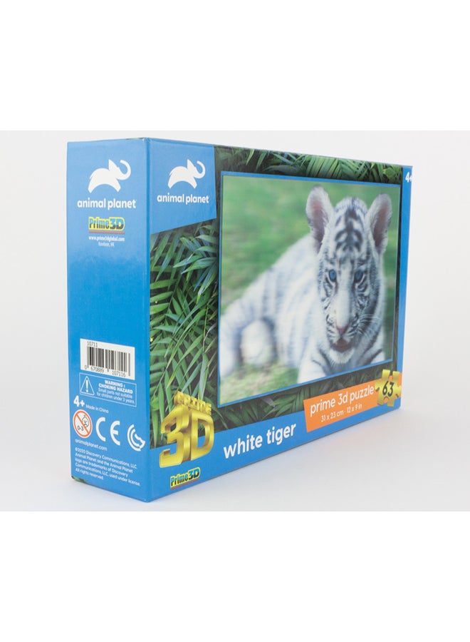 Prime 3D 63-Piece White Tiger  3D Puzzle 31x23cm  - Image 3