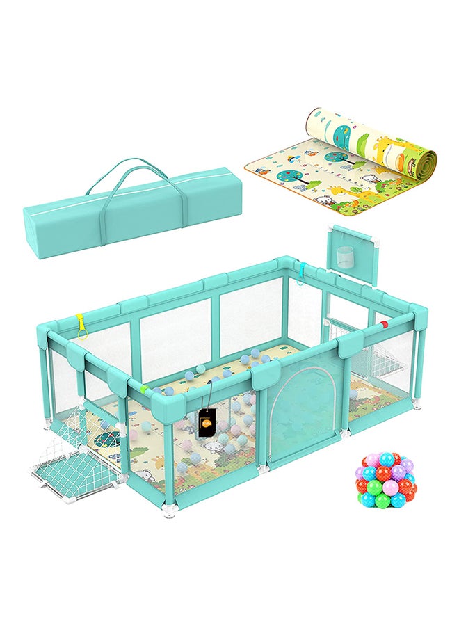 Kidle Playpen With Non-Slip Suction Cup And Mat With 50 Ocean Balls  - Image 1