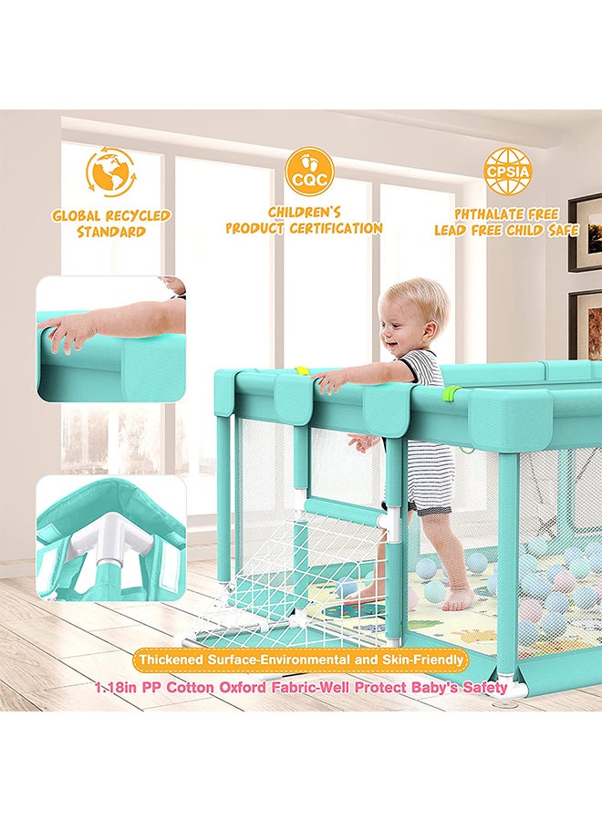 Kidle Playpen With Non-Slip Suction Cup And Mat With 50 Ocean Balls  - Image 2