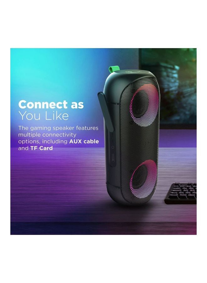 Rumba Bass Boosted Water Resistant LED Bluetooth Speaker