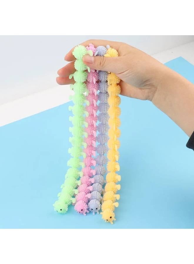 fashionhome 5-Piece Caterpillar Anti Stress Face Reliever Squeeze Relief Healthy Toy - Image 4