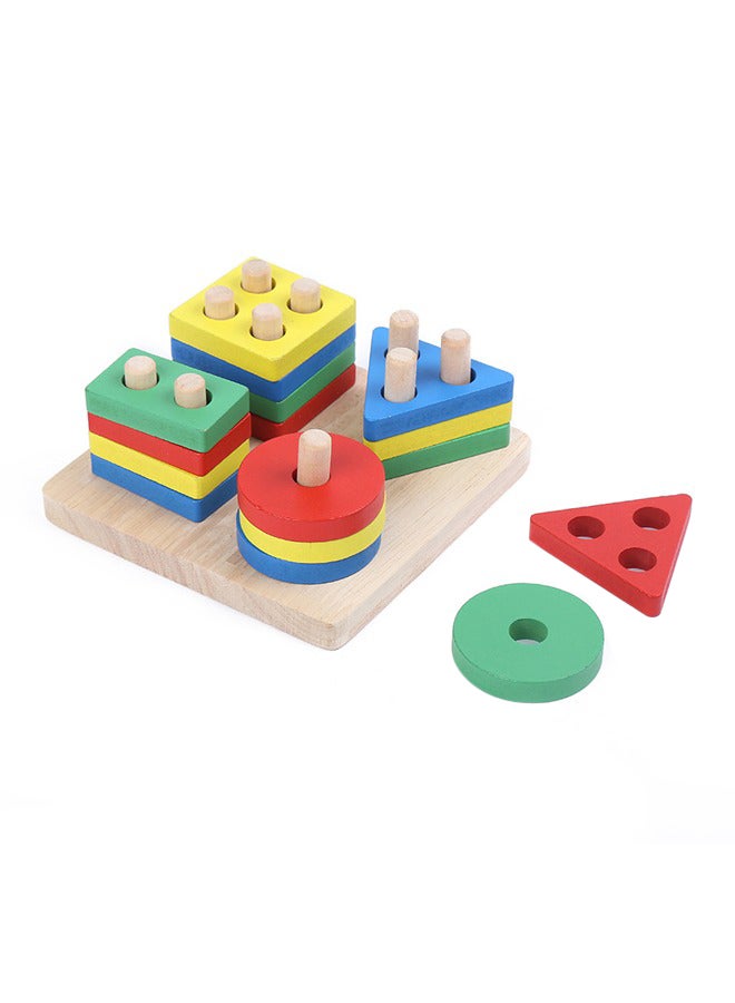 فاشون هوم 16-Piece Wooden Stacking Building Block  - Image 1