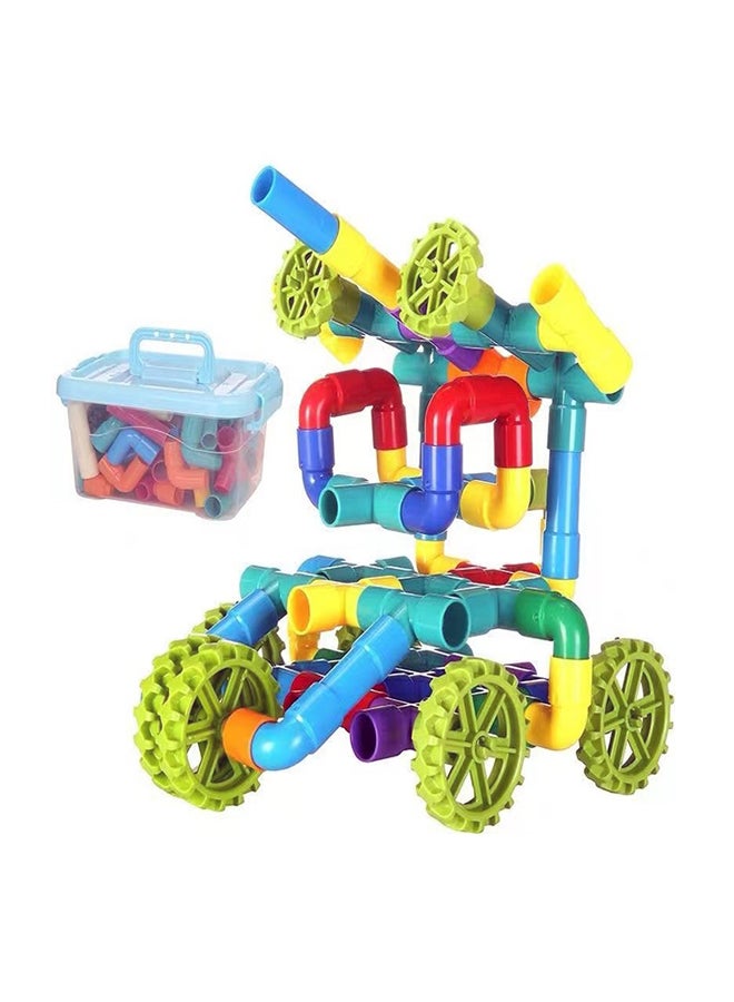 fashionhome 144 Pieces Creative Children's Educational Toys Pipe Building Blocks  - Image 1