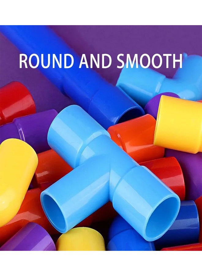 fashionhome 144 Pieces Creative Children's Educational Toys Pipe Building Blocks  - Image 3