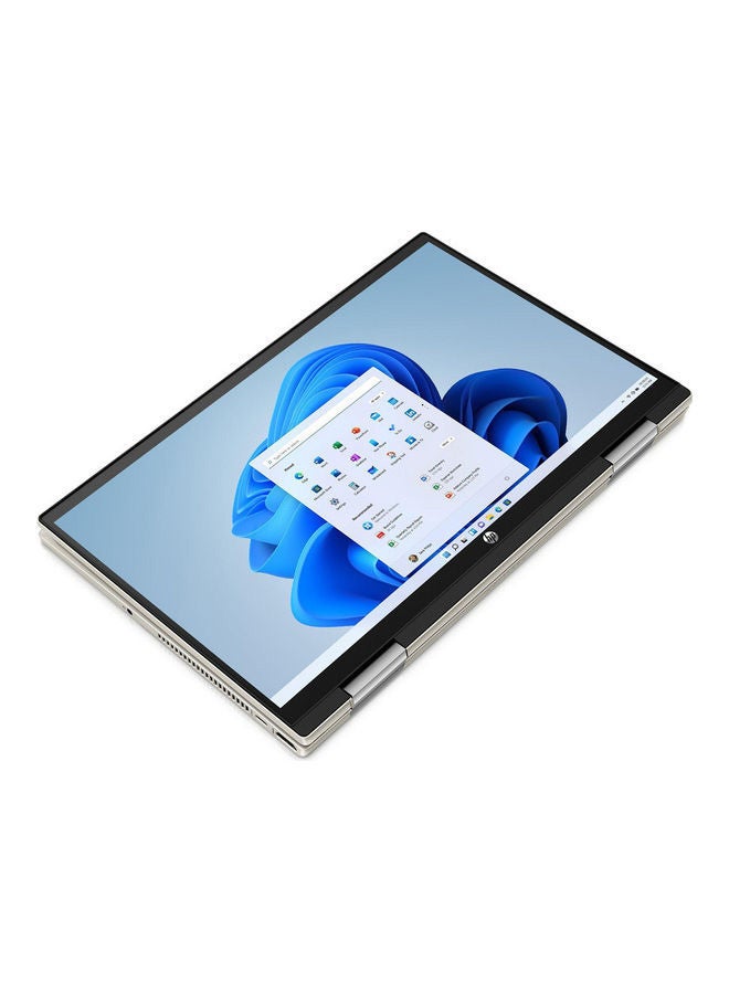 إتش بي - كمبيوتر محمول Pavilion x360 قابل للتحويل 14-dy1006nx (5C039EA) مزود بشاشة 14 بوصة كاملة الوضوح IPS/Intel Core i5-1155G7 /8 جيجابايت DDR4/512 جيجابايت SSD/Intel Iris X Graphics/Windows 11 الإنجليزية/العربية ذهبي دافئ الإنجليزية/العربية ذهبي دافىء - Image 1