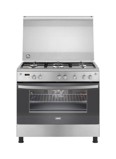 Gas Stove 5 Burners Cool Max Auto Ignition Full Safety ZCG94396XA Silver