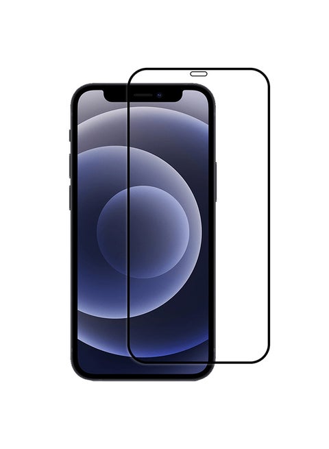 Tempered Glass Screen Protector For Apple iPhone 12 Black/Clear