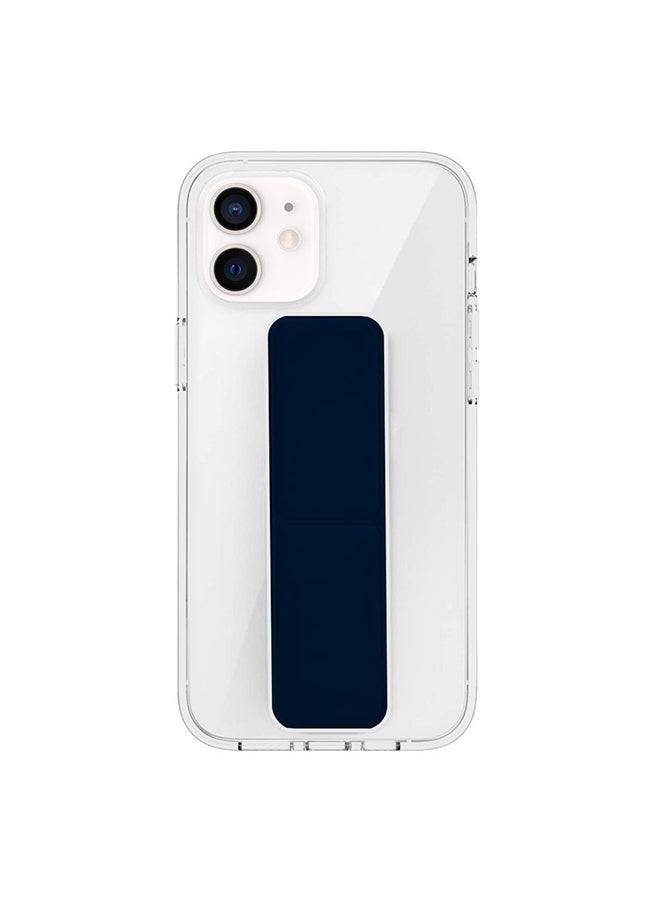 MARGOUN Protective Hand Grip Stand Case Cover for iphone 12/12 Pro Clear/Dark Blue - Image 1