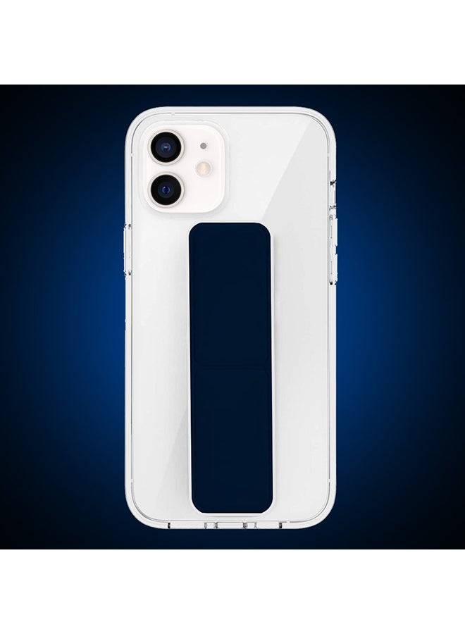 MARGOUN Protective Hand Grip Stand Case Cover for iphone 12/12 Pro Clear/Dark Blue - Image 3