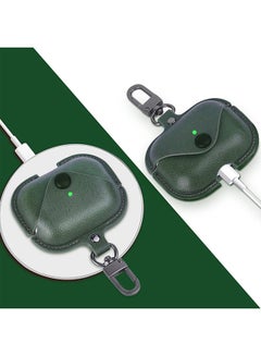 MARGOUN Leather Case Shockproof Cover With KeychainFor Apple AirPods 3 (3rd Generation) Green  - Image 3
