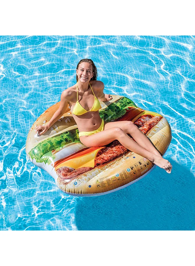 انتكس Juicy Inflatable Burger Island Pool Float 1.45*1.42meter