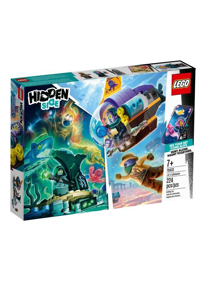 70433 224-Piece Hidden Side J.B.'s Submarine Building Set 224 7+ Years
