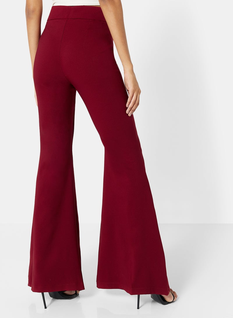 trendyol Flared Hem Pants Red  - Image 2