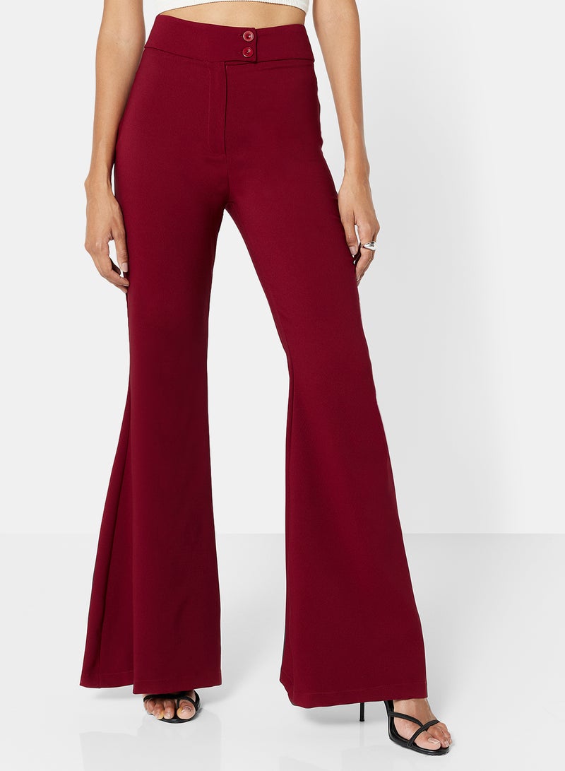 trendyol Flared Hem Pants Red  - Image 1