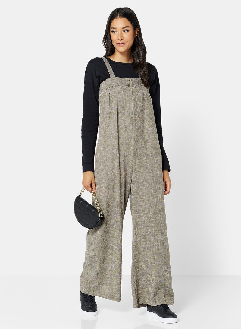 trendyol Wide Leg Jumpsuit Khaki  - Image 4
