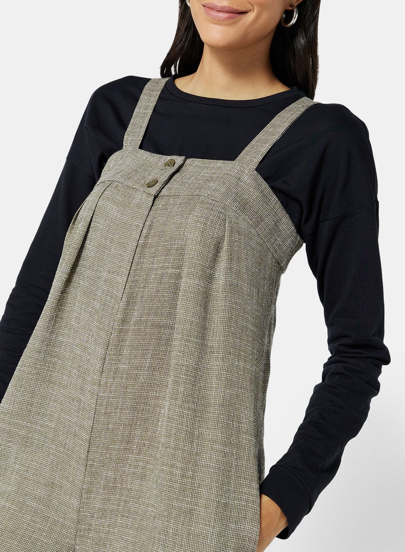 trendyol Wide Leg Jumpsuit Khaki  - Image 3