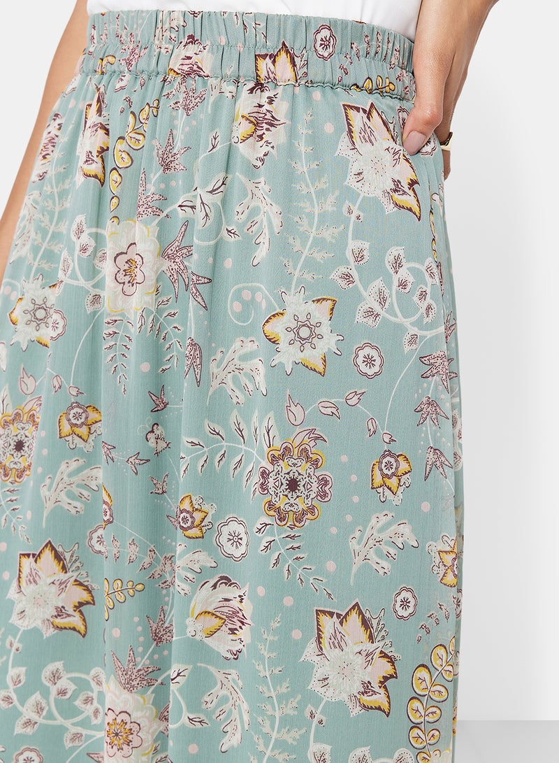 I.Scenery Floral Maxi Skirt Green  - Image 3
