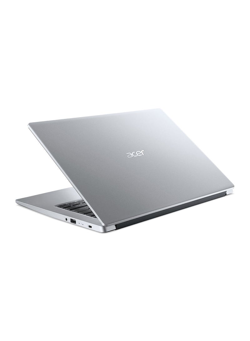 Acer - Aspire 1 A114 Notebook With 14-Inch FHD Display, Intel Celeron N4500 Processor / 4GB RAM / 128GB eMMC / Intel UHD Graphics / Win 11S Home + Microsoft Office 365 Personal 1 Year Preloaded /International Version English/Arabic Pure Silver - Image 1