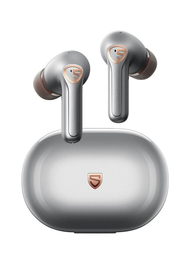 SoundPEATS - H2 Hybrid Dual Driver Wireless Earbuds Grey - Image 1