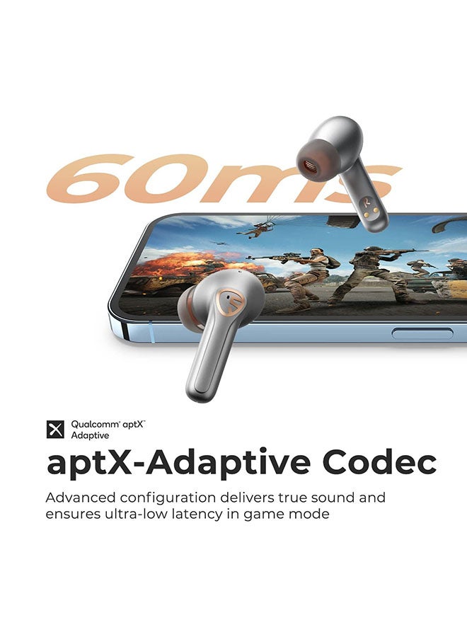 SoundPEATS - H2 Hybrid Dual Driver Wireless Earbuds Grey - Image 1