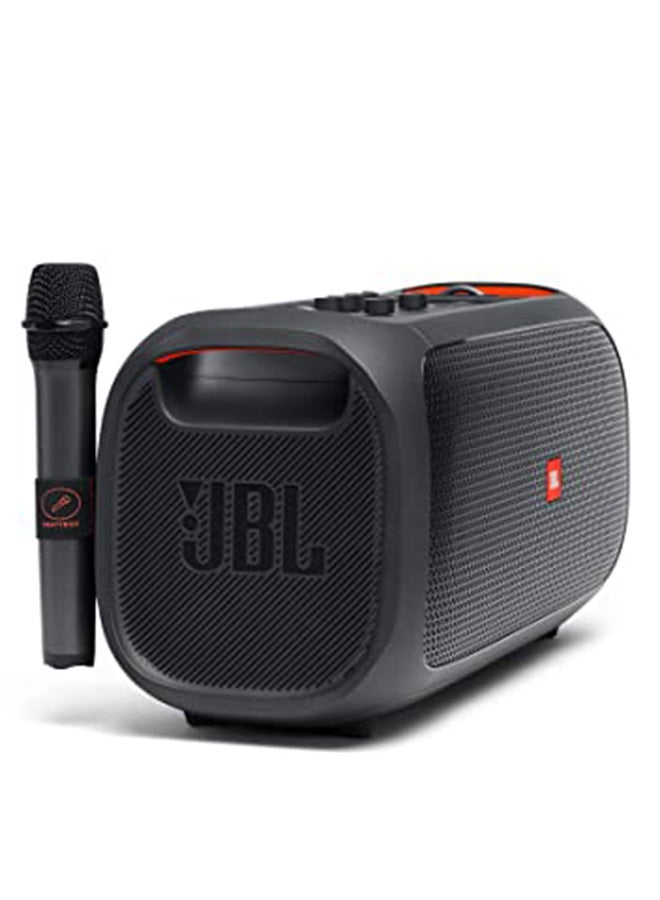 JBL - Portable Party Speaker With Built-In Lights And Wireless Mic Black - Image 1