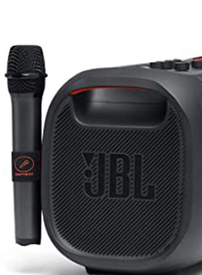 JBL - Portable Party Speaker With Built-In Lights And Wireless Mic Black - Image 1