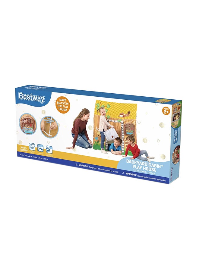 Bestway Backyard Cabin Playhouse Garden Playground Tent Indoor Toys And Games 102 x 76 x 114cm 102 x 76 x 114cm - Image 2