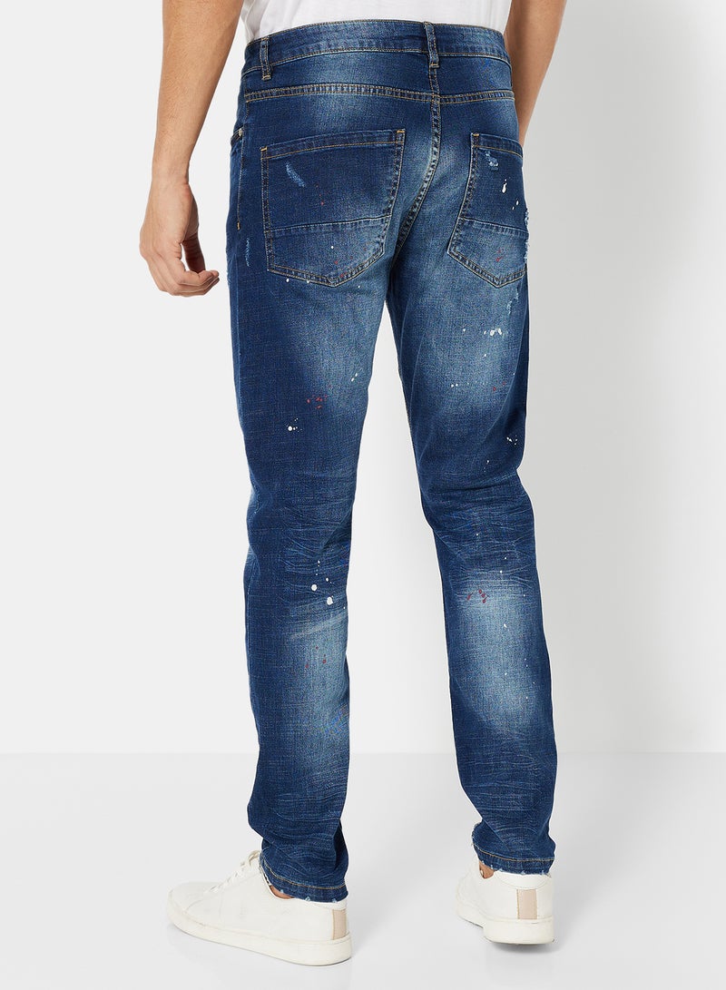 BRAVE SOUL Washed Skinny Jeans Blue Regular Length  - Image 2