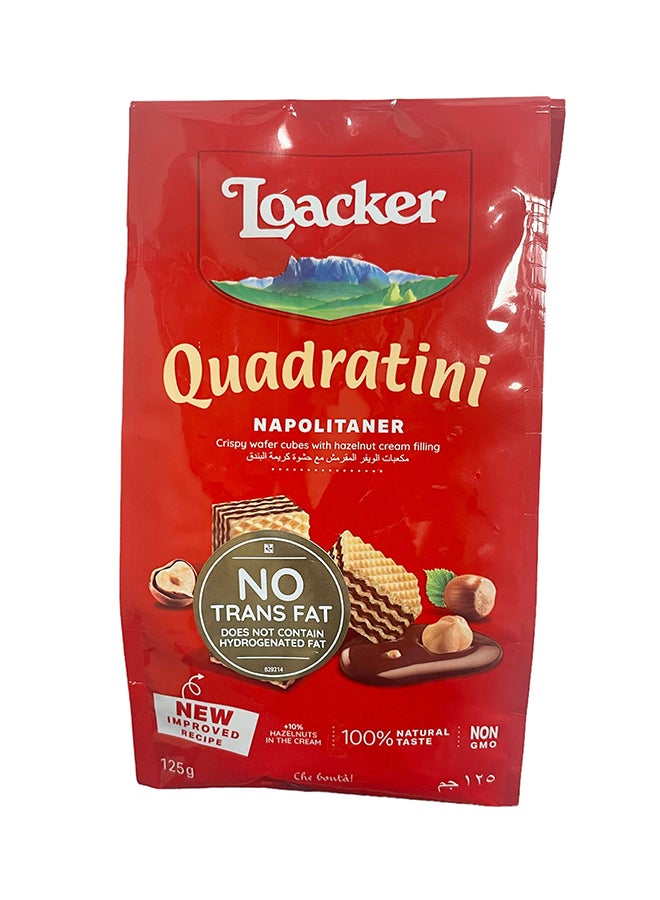 Loacker Quadratini Napolitaner Crispy Wafer 125grams - Image 1