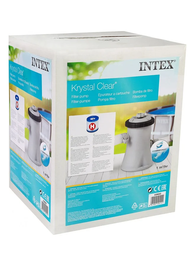 INTEX Krystal Clear Cartridge Filter Pump - 330 GPH