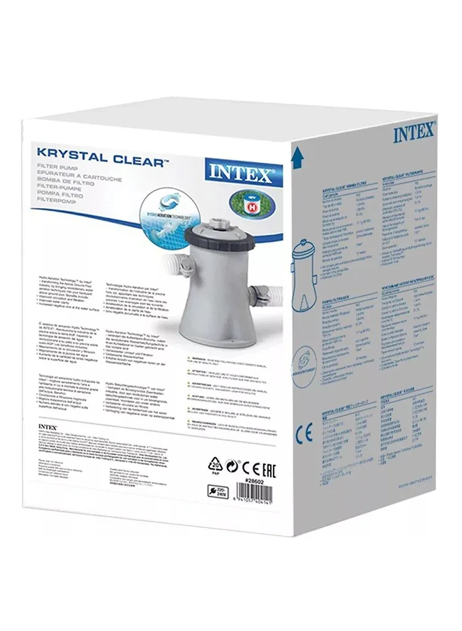 INTEX Krystal Clear Cartridge Filter Pump - 330 GPH