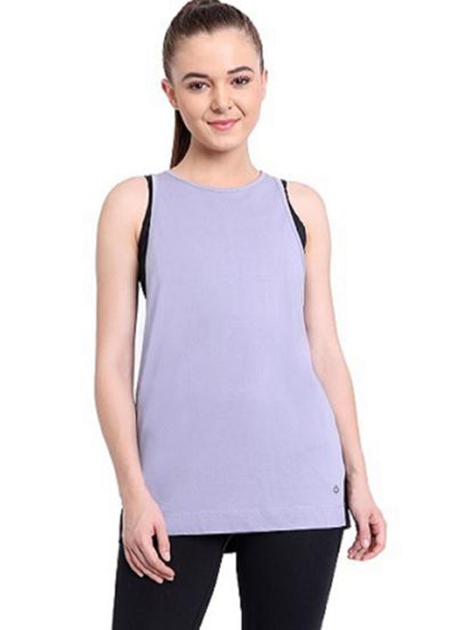 SATVA - Organic Round Neck Tank Top Black - Image 1