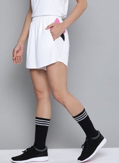 HRX by Hrithik Roshan Mid Rise Comfortable Shorts Optic White / Phlox Pink / Jet Black  - Image 3