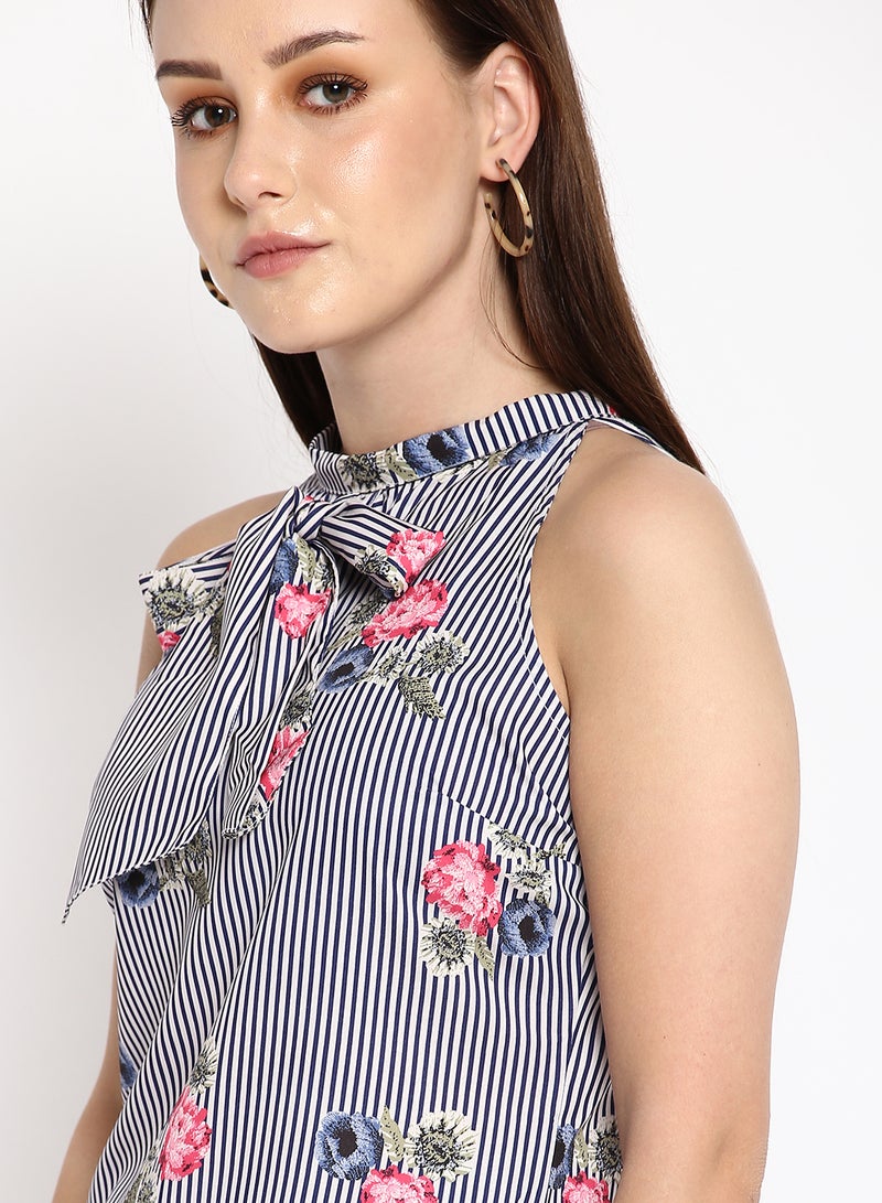 Blue Saint Women's Slim Fit Top Multicolour  - Image 4