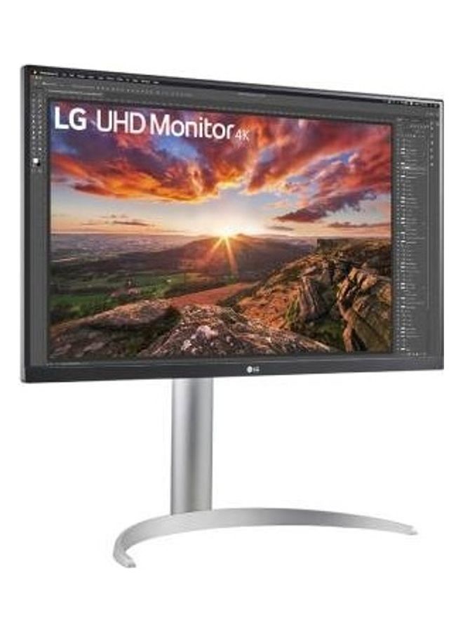 LG - 27UP850 27” 4K UHD IPS Monitor, 60Hz Refresh Rate, 5ms Response Time, 1.07B Color Support, 3840x2160 Resolution, VESA Display HDR 400, 16:9 Aspect Ratio, USB-C, 27UP850N Silver - Image 1