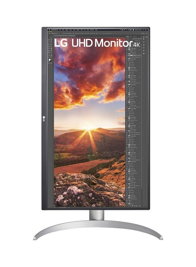 LG - 27UP850 27” 4K UHD IPS Monitor, 60Hz Refresh Rate, 5ms Response Time, 1.07B Color Support, 3840x2160 Resolution, VESA Display HDR 400, 16:9 Aspect Ratio, USB-C, 27UP850N Silver - Image 1