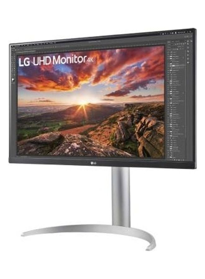 LG - 27UP850 27” 4K UHD IPS Monitor, 60Hz Refresh Rate, 5ms Response Time, 1.07B Color Support, 3840x2160 Resolution, VESA Display HDR 400, 16:9 Aspect Ratio, USB-C, 27UP850N Silver - Image 1