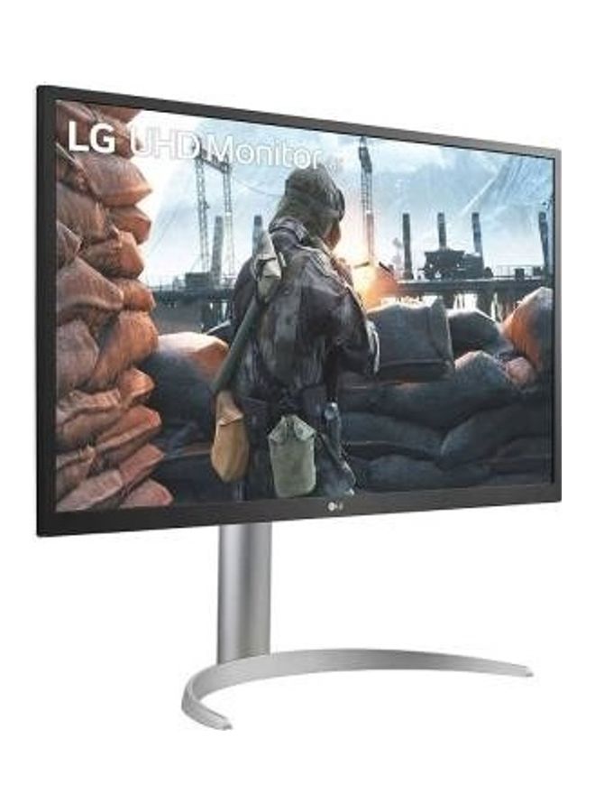LG - LG 27UP550N 27" 4K UHD IPS HDR Monitor with USB-C Port, 5ms Response Time, AMD Freesync, 1.07B Color with sRGB 98% Colour Gamut, VESA HDR10, Game Mode, USB Type-C 90W / HDMI / DP, Silver | 27UP550N-W Silver - Image 1