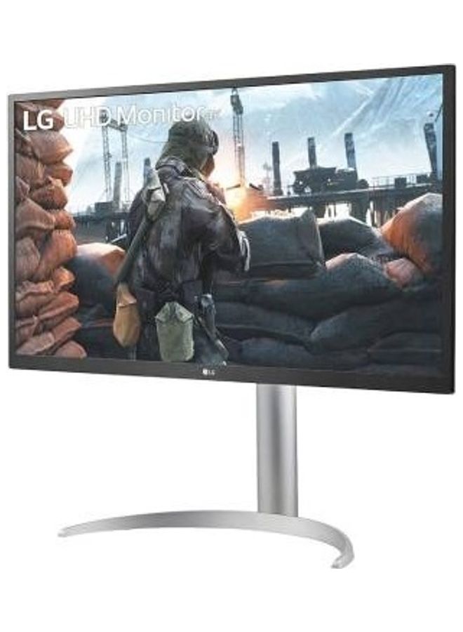 LG - LG 27UP550N 27" 4K UHD IPS HDR Monitor with USB-C Port, 5ms Response Time, AMD Freesync, 1.07B Color with sRGB 98% Colour Gamut, VESA HDR10, Game Mode, USB Type-C 90W / HDMI / DP, Silver | 27UP550N-W Silver - Image 1