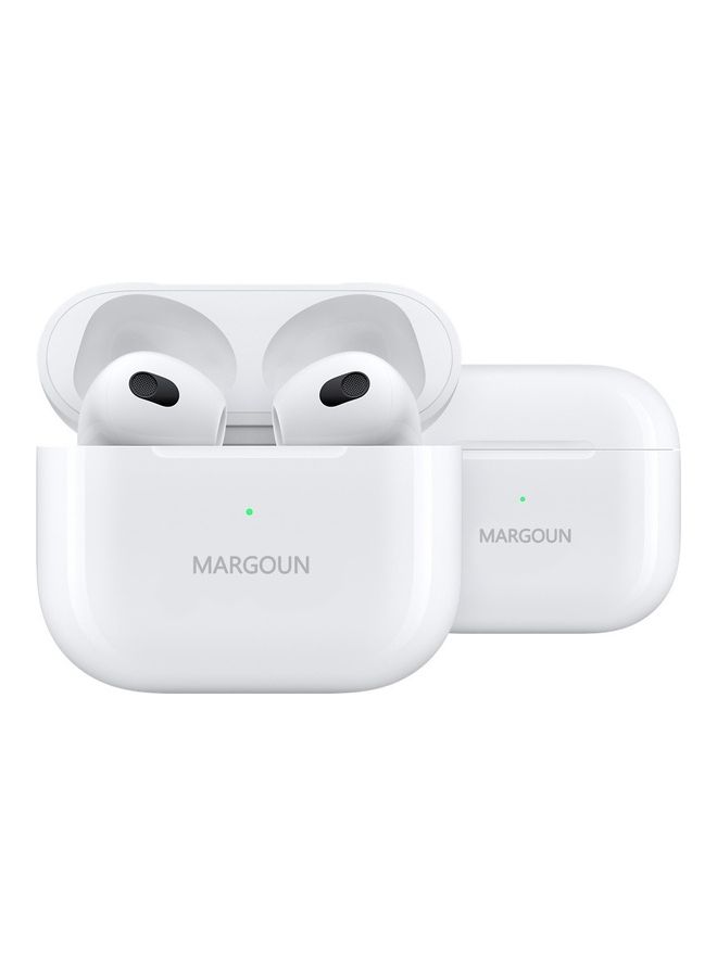 3rd Generation True Wireless Earphones Sport Bluetooth Noise Cancellation Earbuds Compatible with All iPhone and Android Smartphones White