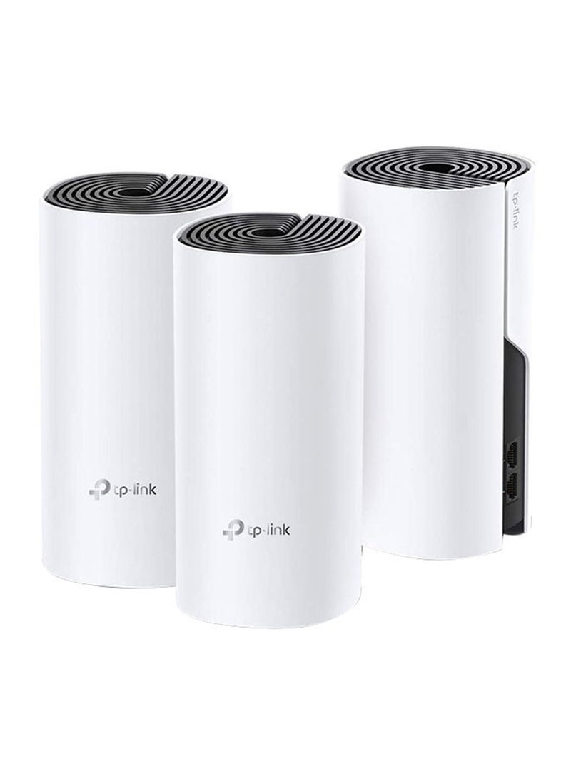 Deco M4 (3-Pack) AC1200 Gigabit Advanced Whole Home Mesh Wi-Fi System, Coverage for 3-5 Bedroom Houses, 100 Devices Connectivity, Parental Controls, Replaces WiFi Router and Extender, Works with Alexa White - v1657521815/N26341316A_1