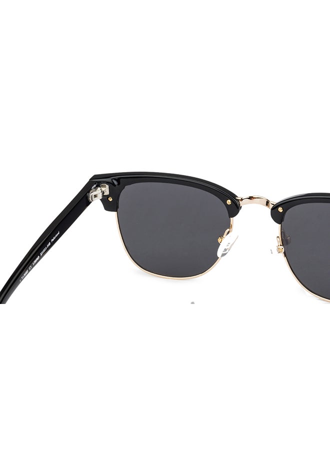 John Jacobs Full Rim Metal Frame Polarized Clubmaster Sunglasses For Men & Women - 51mm - Black - Image 3